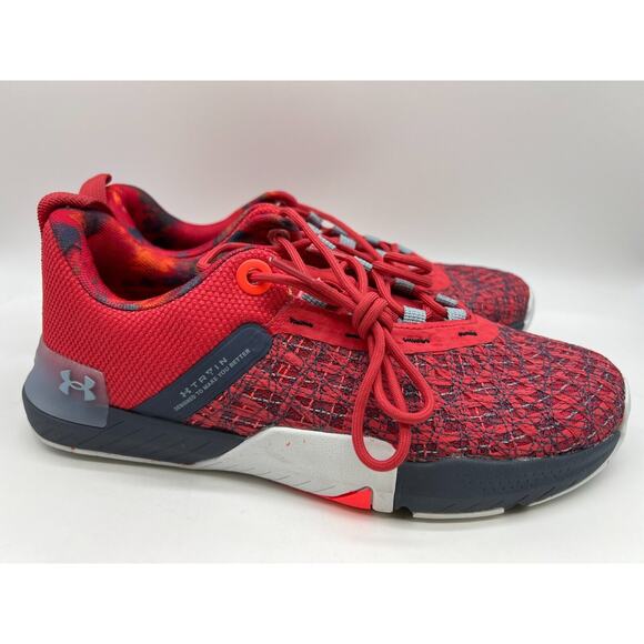 Under Armour TriBase Reign 5 Q1 Red Training Shoes 3026213-600 Men Size 9 NEW - Picture 1 of 12